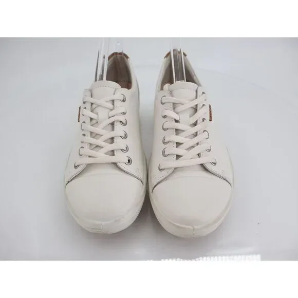 Ecco Women Soft 7 Sneaker Size 37 EU 6 6.5 US White Leather Lace Up Shoes Comfy - Picture 8 of 13
